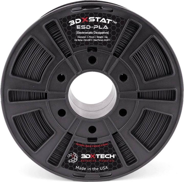 Image du produit 3D Xtech PLA2010750BK0 Filament 3DXSTAT Conductive ESD PLA 1.75 mm 750 g noir (PLA, 1.75 mm, 750 g, Noir)