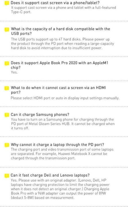 Actual product image Baseus Metal Gleam Series 7-in-1 (USB-C, 7 ports)