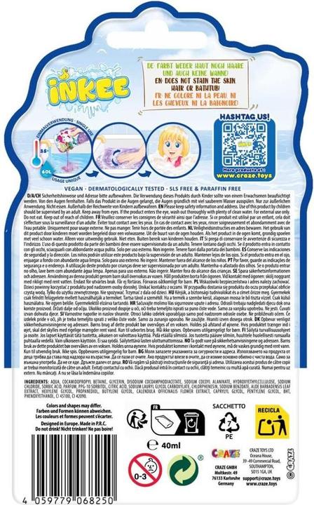 Actual product image Craze Inkee Schaumbad Unicorn (Bubble bath)
