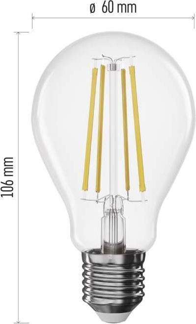 Produktbild Emos LED Lampe Filament A60 / E27 / 7,5 W (75 W) / 1 055 lm / Warmweiss / dimmbar (E27, 1055 lm, 1x)