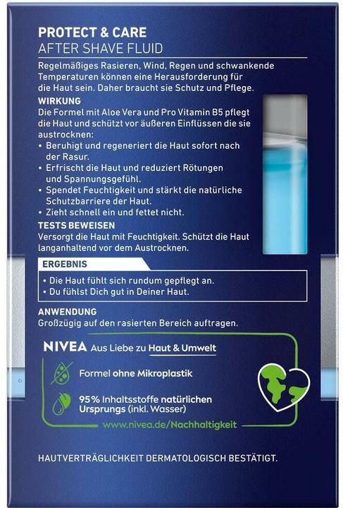 Actual product image NIVEA MEN Protect & Care Fluid (Aftershave Lotion, 100 ml)