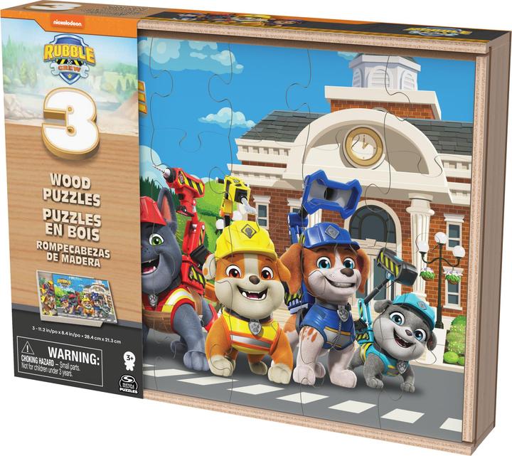 Actual product image Spin Master Wood Puzzles 3-Pack (24 pieces)