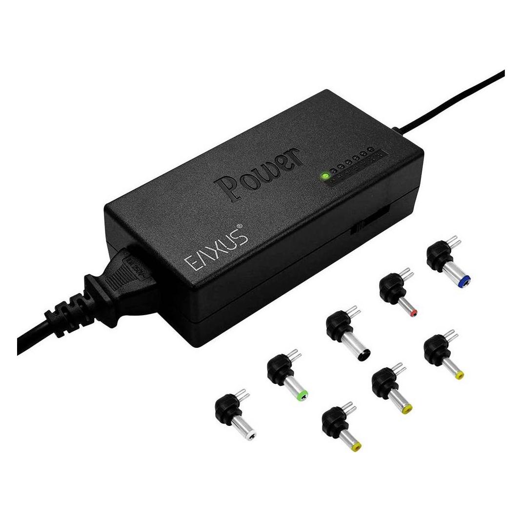 Eaxus 4260183015956 Insteekvoeding, Instelbaar 12 V, 15 V, 16 V, 18 V, 19 V (100 W), Voeding Voor Notebooks