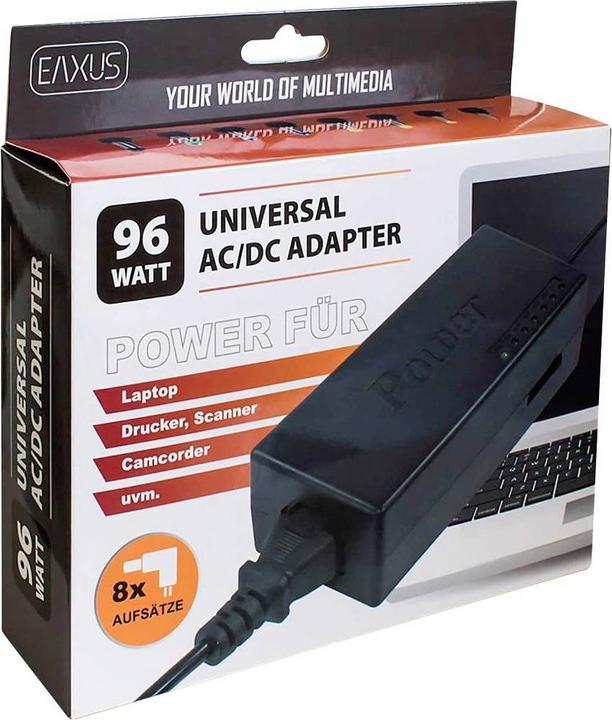 Actual product image Eaxus 4260183015956 Plug-in power supply, adjustable 12 V, 15 V, 16 V, 18 V, 19 V (100 W)
