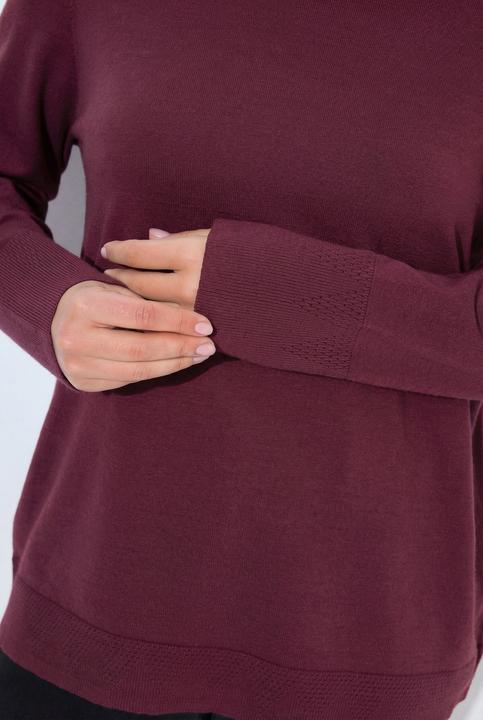 Image du produit Ulla Popken Pull à col montant et manches longues, bords-côtes (46, 48)