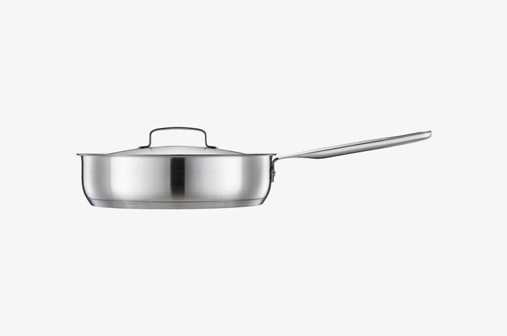 Actual product image Fiskars All Steel Sauté Pan with lid,2 (Frying pan, Stainless steel, 26 x 50.50 cm)