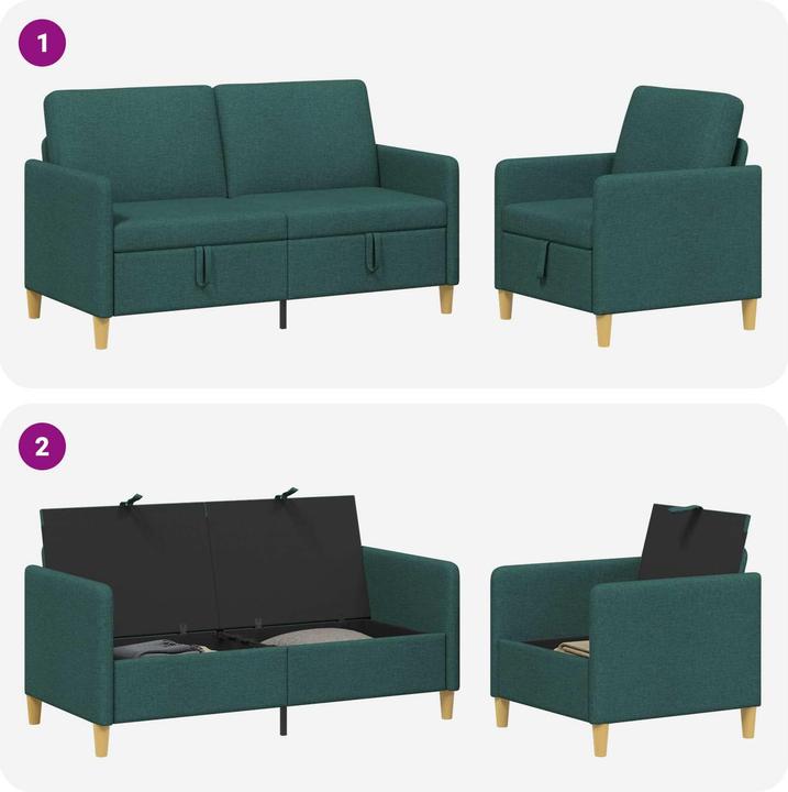Produktbild vidaXL Sofa Set (1-Sitzer, 2-Sitzer)