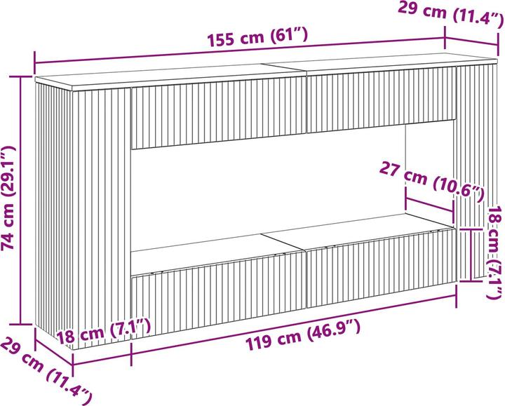 Image du produit vidaXL Konsolentisch