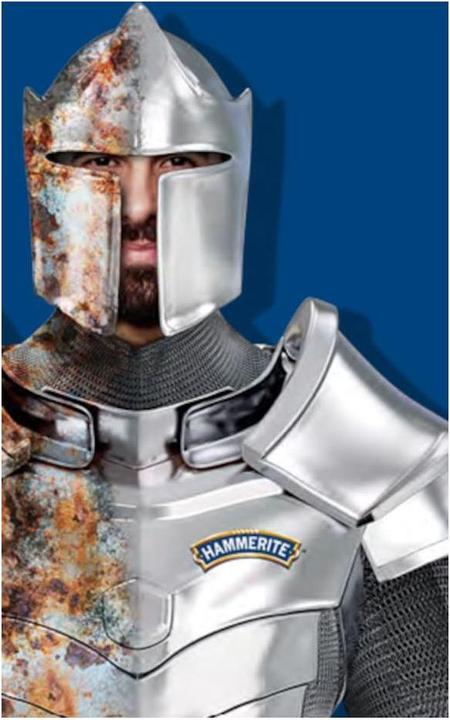 Actual product image Hammerite Hammer finish effect lacquer silver grey 2.5 l (2500 ml, Silver grey)