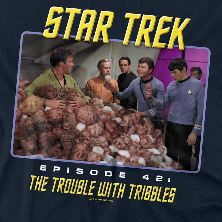 Actual product image Unisex Adult The Trouble with Tribbles T-Shirt (S)
