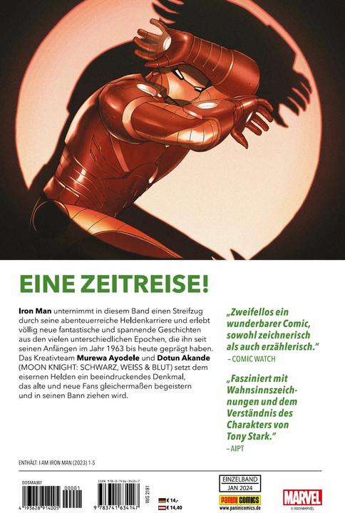 Actual product image Panini Ich bin Iron Man (German, Alexander Rösch, Dotun Akande, 2023)