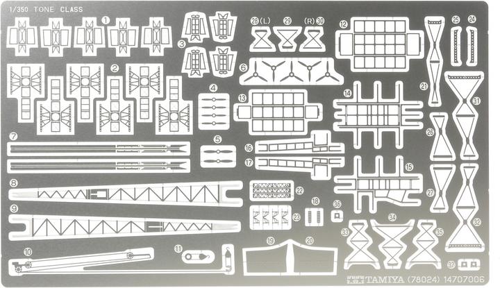 Actual product image Tamiya Japanese Heavy Cruiser Tone