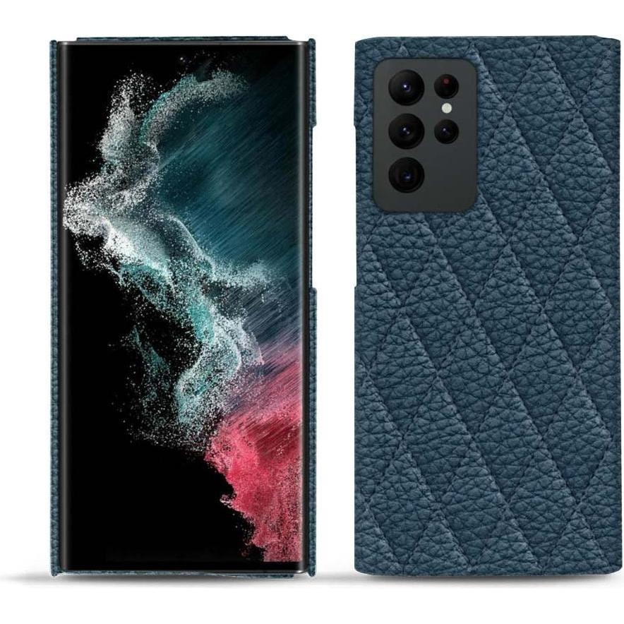 Noreve Lederschutzhülle (Samsung Galaxy S22 Ultra), Smartphone Hülle, Blau