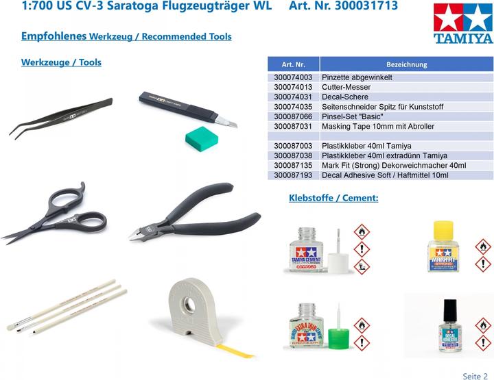 Immagine prodotto Tamiya Portaerei della Marina USA CV-3 Saratoga