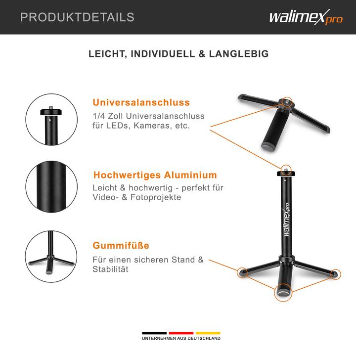 Image du produit Walimex pro Mini trépied XL 2in1 (Métal)