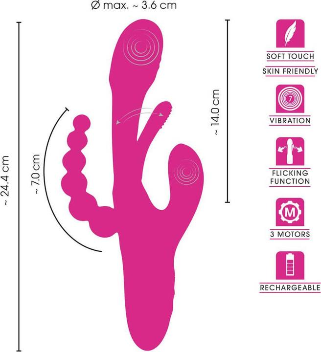 Productafbeelding Sweet Smile Triple Vibe With Flicking Tongue
