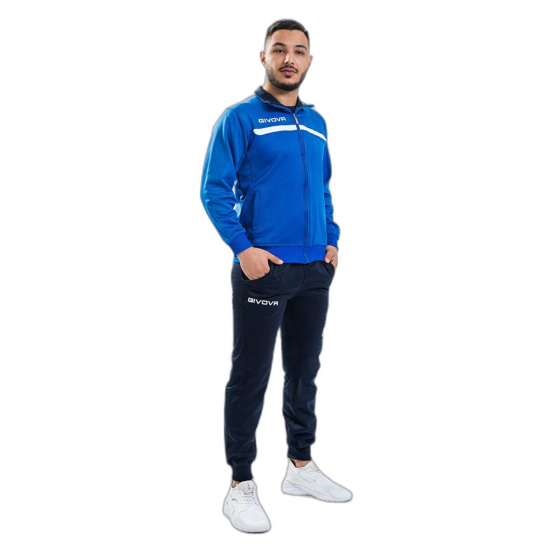 Givova, Herren, Trainingsjacken, Tuta One Trainingsanzug (S), Blau, S