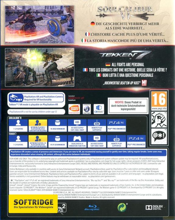Actual product image Bandai Namco Tekken 7 + SoulCalibur VI (PS4, DE, FR, IT)