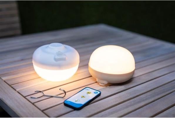 Actual product image Garden Lights New Garden CHERRY BULB BATTERY Solar&Recharge,white,warm light (900 lm, IP54)