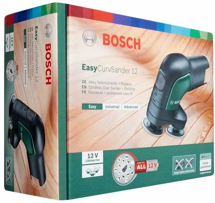 Immagine prodotto Bosch Home & Garden EasyCurvSander 12 (Levigatrici rotorbitali, 12 W)