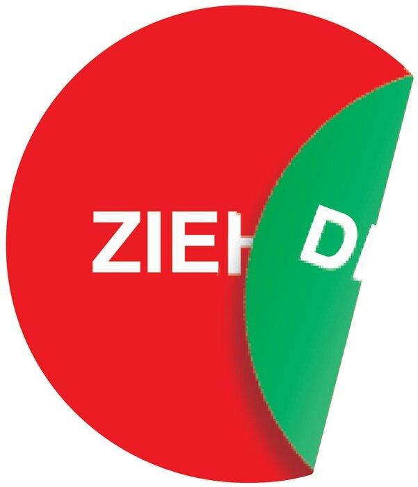 Actual product image HP Autozubehör Door sticker Ø 100 mmLxW pull/push foil self-adhesive