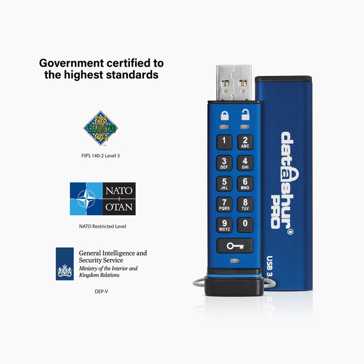 Immagine prodotto iStorage Datashur Pro (64 GB, USB 3.0, USB-A)
