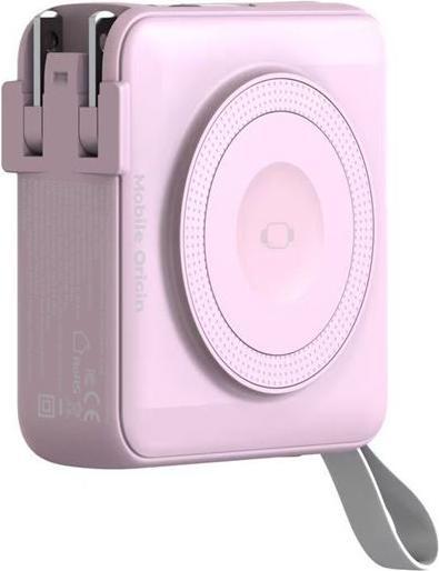 Image du produit Mobile Origin Powerbank & Travel Charger Lightning/USB-C Cable MagSafe/AW/iPhone Compatible pink Powerbank - P... (10000 mAh)