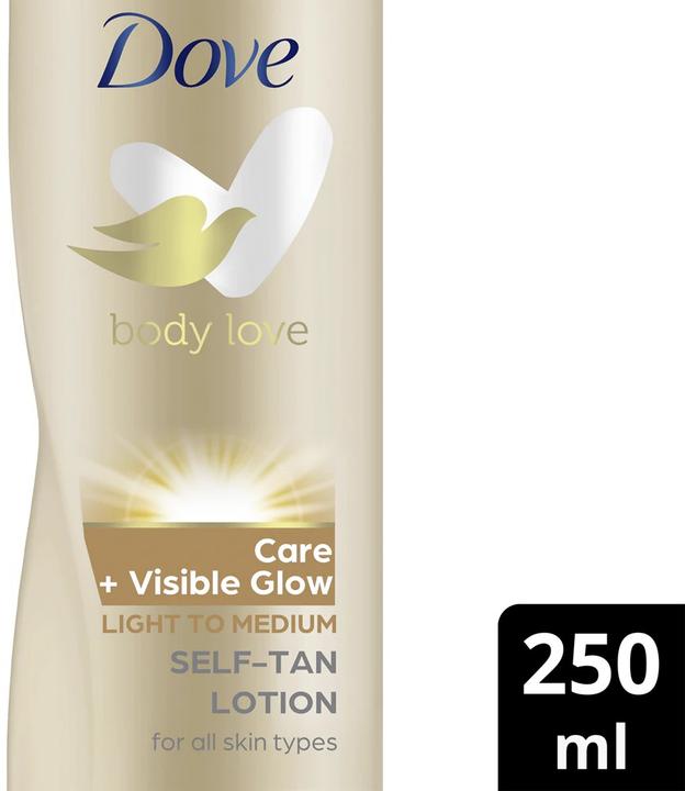 Actual product image Dove Nourishing Body Care Visible Glow Self-Tan Lotion - SamoopalovacÃ pÅ™Ãpravek Fair-Medium (L (Self tanning foam, 250 ml)