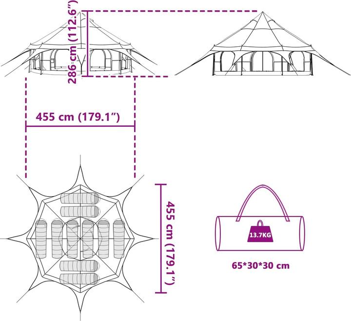 Produktbild vidaXL Campingzelt (12.70 kg)