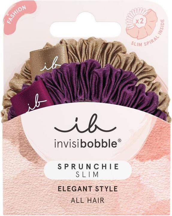 Image du produit Invisibobble Attaches de cheveux Slim Sprunchie snuggle is real 2 pcs (Élastiques à cheveux)