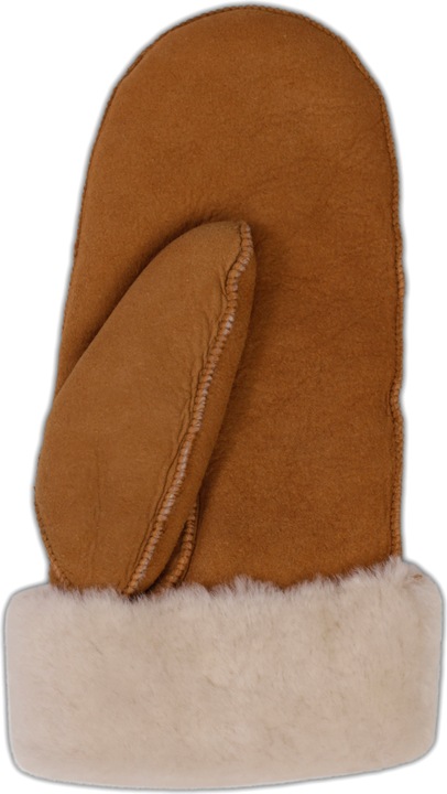 Actual product image Cash-Mere Lederfäustlinge mit Lammfell und Manchette (M)