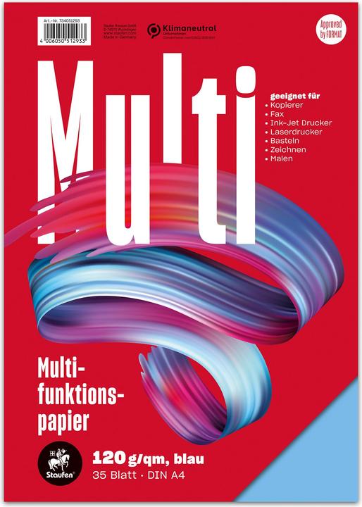 Immagine prodotto Staufen Carta per fotocopie blu DIN A4 120 g/mq 35 fogli (120 g/m², A4)