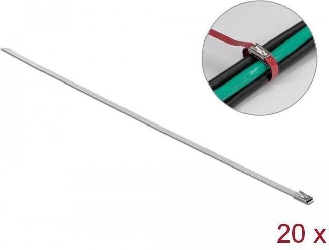 Produktbild Delock Kabelbinder (Packung mit 20) (Metallkabelbinder, 200 mm, 20 Stk.)