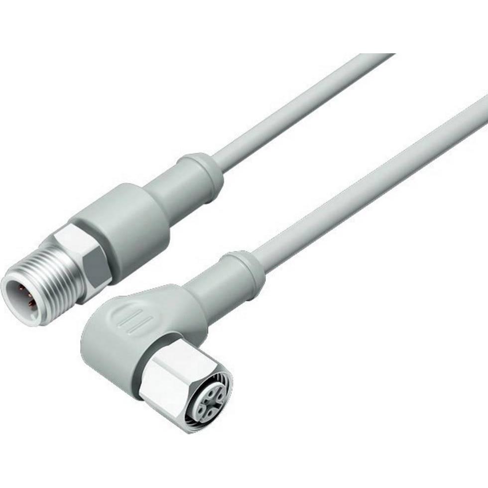 Schubiger Binder 77 3734 3729 40404-0500 Sensor-/Aktor-Anschlussleitung M12 1 St., Elektronikkabel + Stecker, Grau