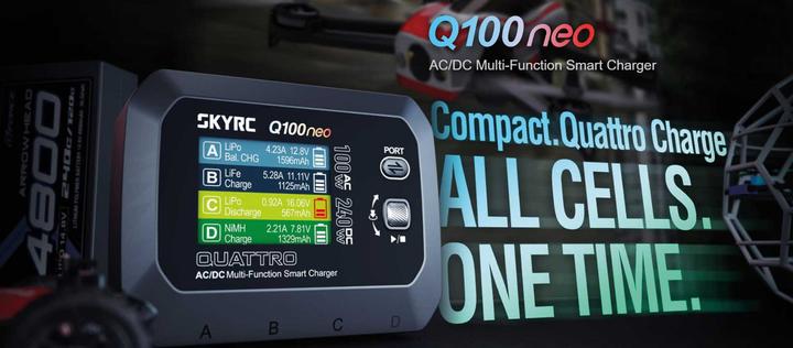 Actual product image SkyRC Q100 Neo LiPo 1-4s 6A 100W AC/DC Ladegerät