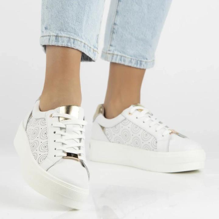 Image du produit Filippo DP7668/26 white leather platform shoes (38)