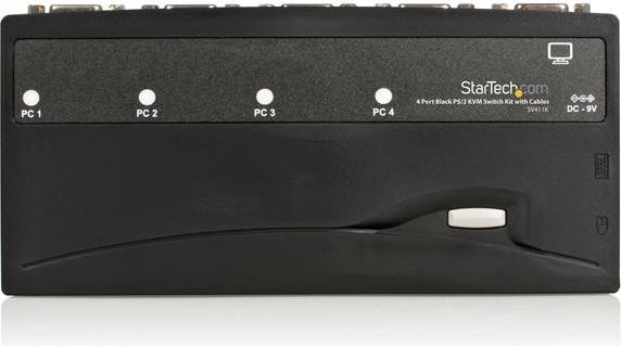 Produktbild StarTech 4 Port VGA / PS/2 KVM Switch - PS/2 KVM Umschalter inkl. Kabel - 4 Port Desktop KVM Umschalter 1x...