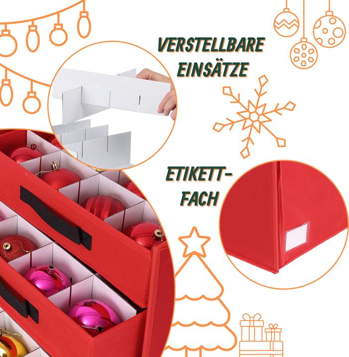 Actual product image Relaxdays Weihnachtskugel Aufbewahrungsbox (36.50 cm)