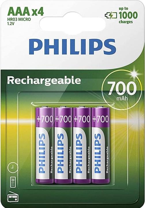 Produktbild Philips Rechargeable (4 Stk., AAA, 1000 mAh)