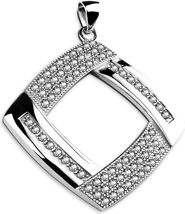 Immagine prodotto Star Piercing Ciondolo quadrato in argento con cristallo (Acciaio chirurgico 316L, senza ottone)