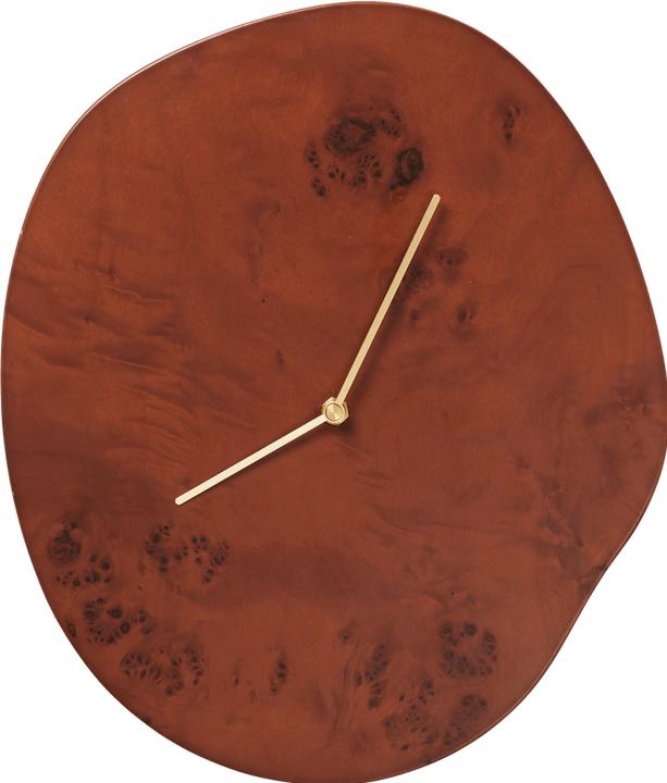Ferm Living Melt Wall Clock - Dark Stained Burl