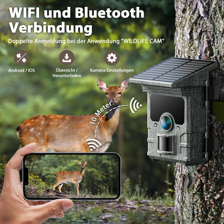 Produktbild Voopeak Wildkamera Solar mit Handyübertragung