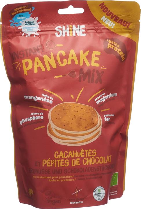 Image du produit Shine Instant Pancake Mix Cacahuètes & Pépites de Chocolat BIO (300 g)