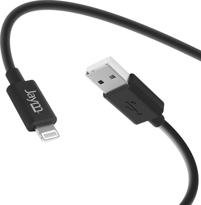 Actual product image Jaym USB to Lightning MFI 2.4A 1M charging and data synchronisation cable (1 m, USB 3.2 Gen 2)