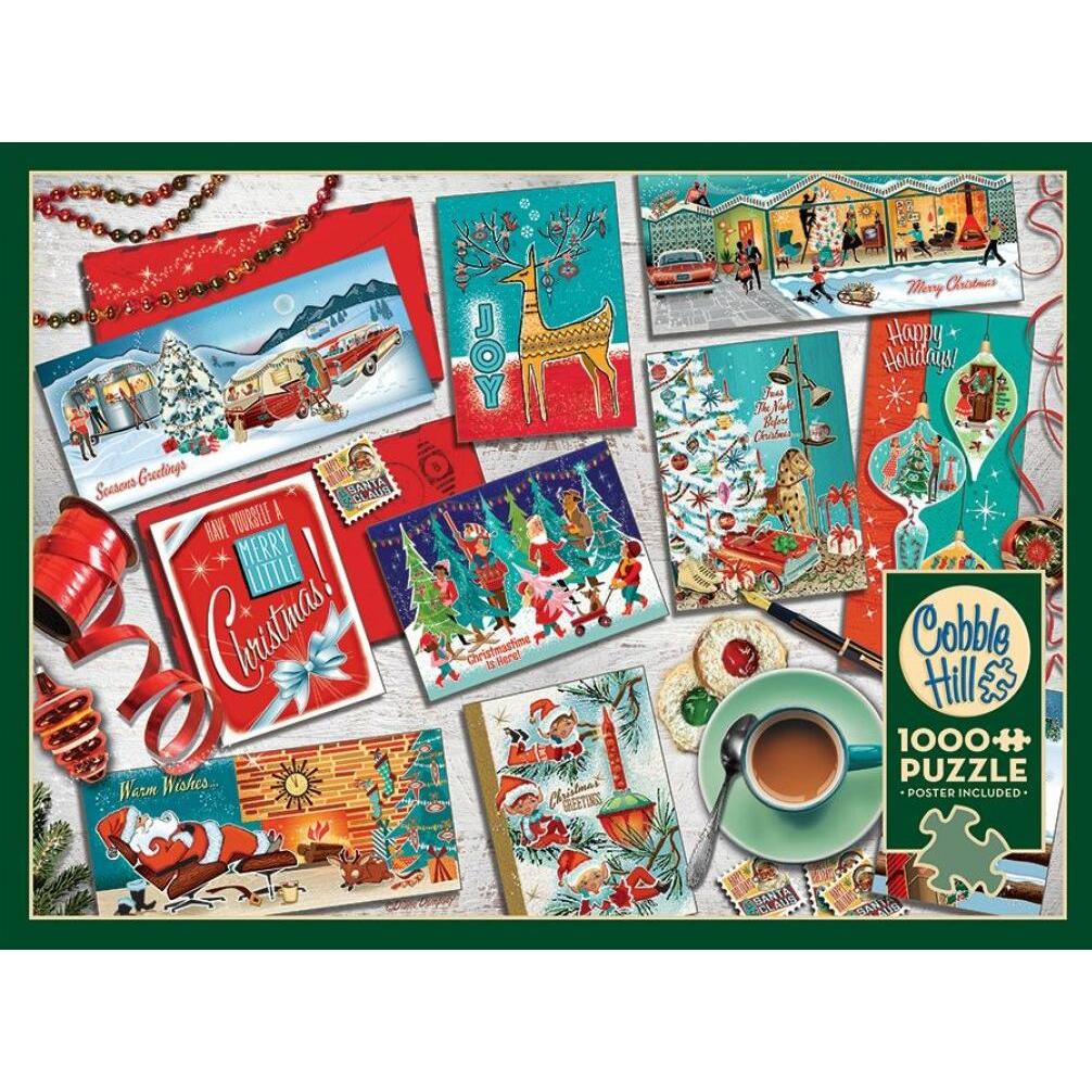 Thumbnail - Cobble Hill Puzzle Weihnachtsgrüsse 1000 Teile (1000 Teile)