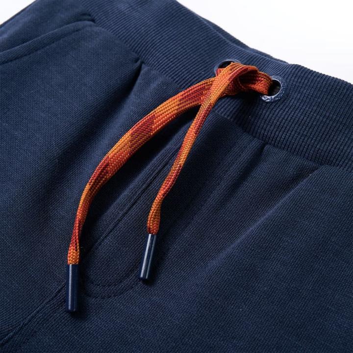 Actual product image VidaXL Children's tracksuit bottoms navy blue melange 128,Material: 92 (128)