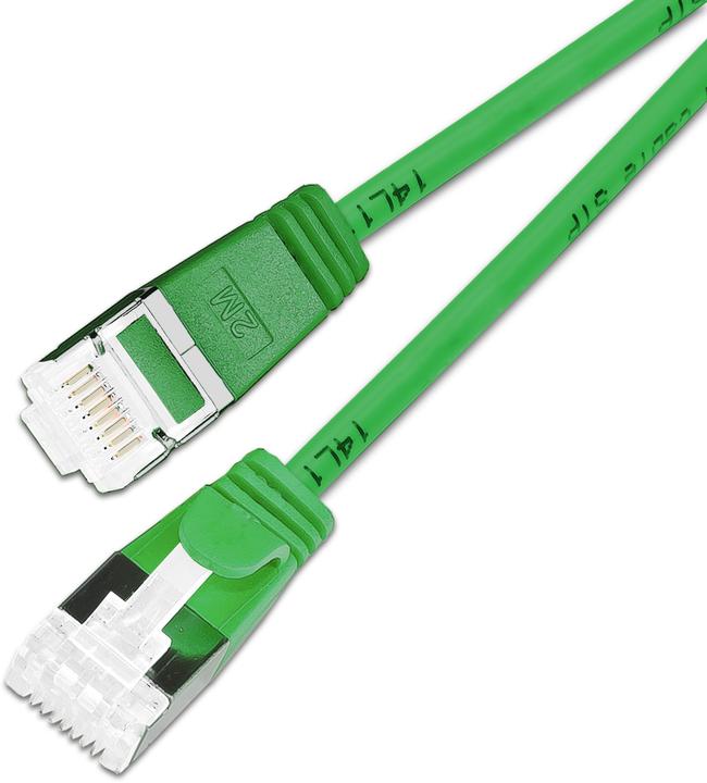 Produktbild Wirewin Slim Patchkabel: U/FTP, 1.0m, grün (U/FTP, CAT6a, 1 m)