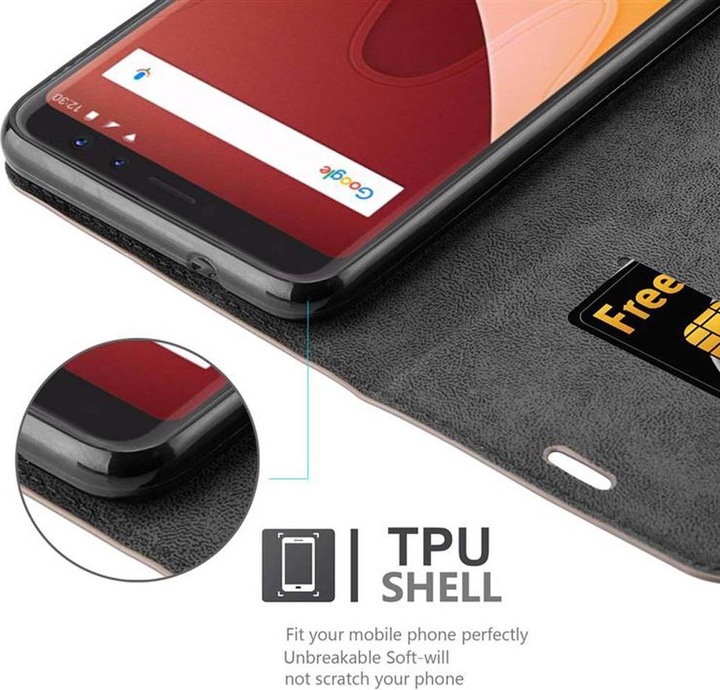 Actual product image Cadorabo Book Invisible Magnet Cover (Wiko View)