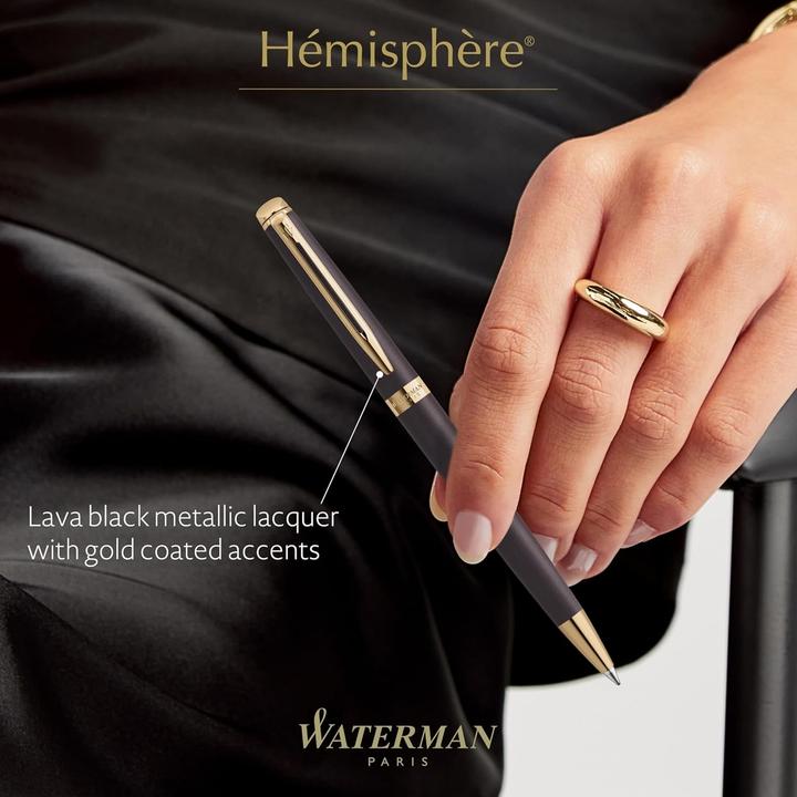 Produktbild Waterman Hémisphère Understated Edition- Kugelschreiber (Black, Gold, Lava Schwarz, Schwarz, 1x)