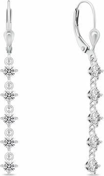 Image du produit Brilio Boucles d'oreilles charmantes en argent avec zircons clairs Ea1008w (Argent)